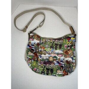 Tokidoki Tote Bag Women's Punk Rock Skull Mascot Purse Handbag Crossbody